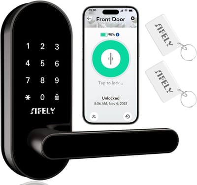 Elektronisch Deurslot - Slim Slot Code - Sleutelloze Toegang - App Bediening - 76x31x178cm - Zwart