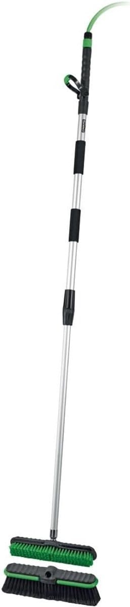 Water Schrobber Set - Terrassenreiniger Oppervlakte - Buiten Reinigen - Uitschuifbaar Telescoop - 127-193 cm