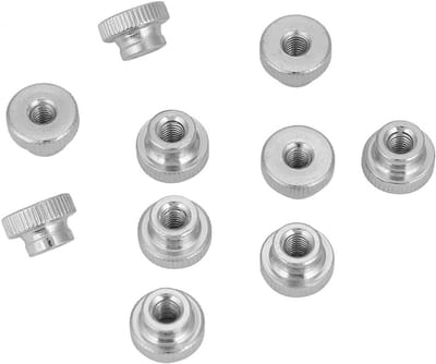 Pack van 10 knurled thumb nuts M3, verchroomd koolstofstaal, handmatige knurled moeren, hoge kop voor diverse toepassingen