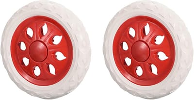 Rode Winkeltas Wielen Set van 2 - Plastic Kern en Schuimwielen voor Trolley en Reisbagage