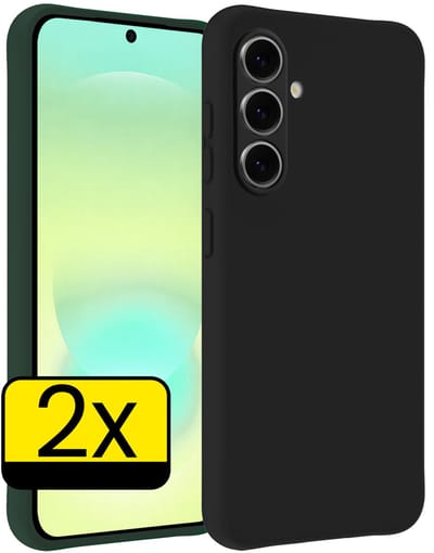 Hoesje - 2 Stuks - Geschikt voor Samsung Galaxy A37 - Sterk & Shockproof - Case Siliconen - Back Cover - Telefoon Hoes - Telefoonhoesjes - Donkergroen