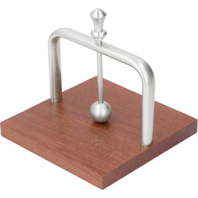 Tafel Servethouder met Hefbal Massief Houten Basis Metalen Rek Servetdispenser voor Thuis zilver