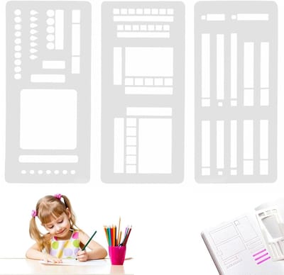 Flexibele Sjabloon Set voor Planners - 0.8 mm Acryl, Templates voor Tekeningen, Checklist en Agenda's, Creatieve Organisatiehulpmiddelen