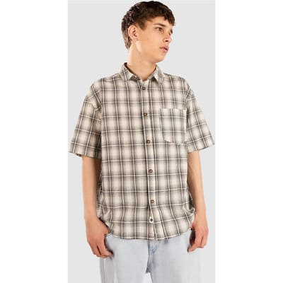 Anerkjendt Akotto Seersucker Check Shirt zwart