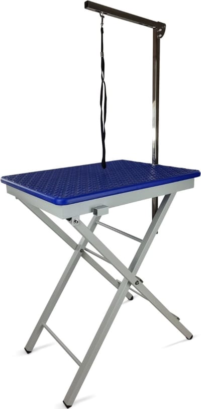 Trimtafel Showtime - Ringside - Honden Showtafel Trimtafels Voor Hond en Puppy - Met Trimarm en Trimlus - Inklapbaar - Blauw - 60 x 45 x 82 CM