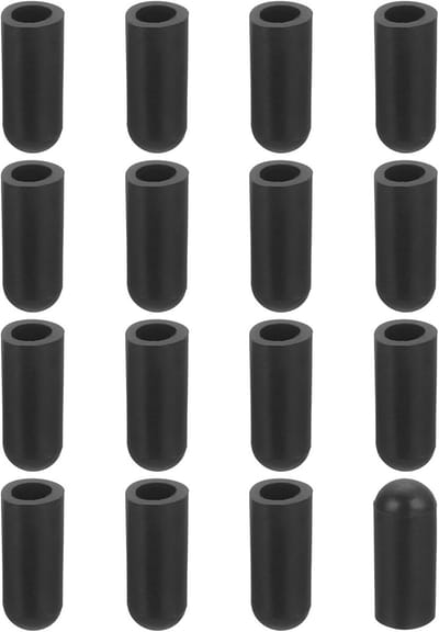 56 Stuks Stoelpootdoppen Zwart PVC 4 mm Antislip Vloerbeschermers Voor Ronde Meubels
