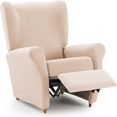 Belmarti® Recliner Hoes Anza 65cm tot 90cm - beige - luxe pasvorm - beschermt tegen slijtage en vlekken - premium stretchstof