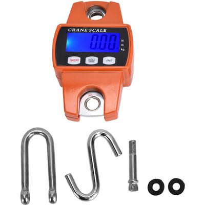 661.4lb Digitale Hangweegschaal Professionele Kleine Digitale Hangweegschaal met Gegoten Aluminium Behuizing orange