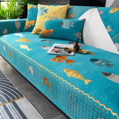 Geometrisch patroon Bankovertrek Vier Seizoenen Woonkamer Bank Armleuning Handdoek Antislip Bankhoes Meubelbeschermer 70x70cm  1pcs