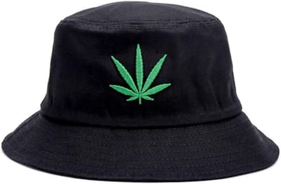 Vissershoed met Cannabis Blad Patroon - Opvouwbare Bucket Hat voor Dames en Heren