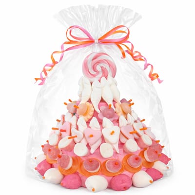 Traktatie Snoeptoren - Geboorte Meisje - Kant en Klare Traktaties - Babyshower - Snoeptaart