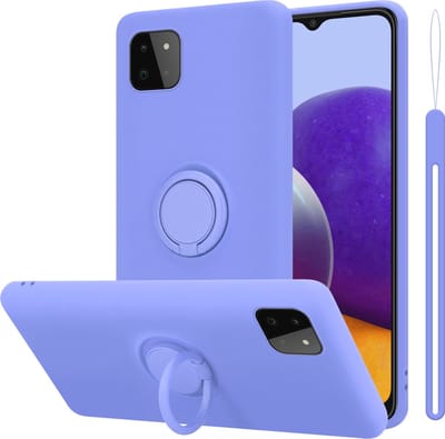 Cadorabo Hoesje geschikt voor Samsung Galaxy A22 5G in LIQUID LICHT PAARS - Beschermhoes van flexibel TPU silicone Case Cover met ring