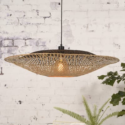 GOOD&MOJO Hanglamp Kalimantan - Bamboe - Ø87cm - Scandinavisch,Bohemian - Hanglampen Eetkamer, Slaapkamer, Woonkamer