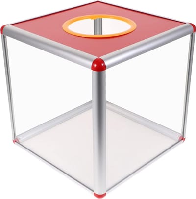 Loterij Box - Donatie Box - Verkiezingsstemmen Verzamelen - Stabiele Vierkante Vorm - 25 x 25 x 25 cm