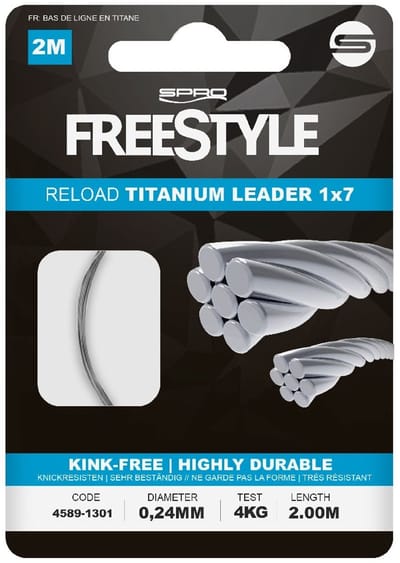 Spro Reload Titanium 2 M Leider Zilver 0.300 mm