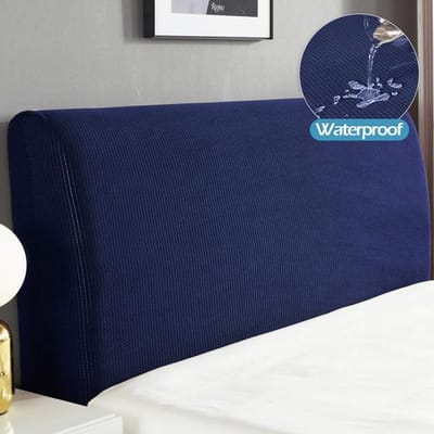 Waterdichte all-inclusive bedhoofdhoes Dikker gewatteerde hoofdeindehoezen Effen kleur Bedhoofdbordhoesbeschermer Slaapkamer XL 220cm Vloot