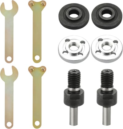 10-delige accessoirekit geschikt voor haakse slijper, inclusief drijfstang, handbooradapter en metalen koppeling, geschikt voor elektrisch slijpen, tegelsnijden en metaalpolijsten