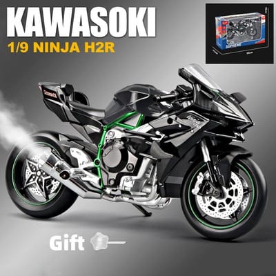 1:9 H2 H2R Legering Race Motorfiets Model Diecasts Metaal Baan Sport Motorfiets Model Geluid En Licht Met Spuit Kinder Speelgoed Cadeaus