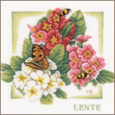 Lanarte Borduurpakket - Borduurset - Borduurpakket volwassenen - Telpakket kit - 25 x 25cm - Lente - Marjolein Bastin - PN-0162302