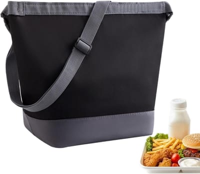 Geïsoleerde Lunchtas - Koeltas - Maaltijden Vers Houden - Intelligente Temperatuurregeling - 20 x 15 x 28 cm - Zwart