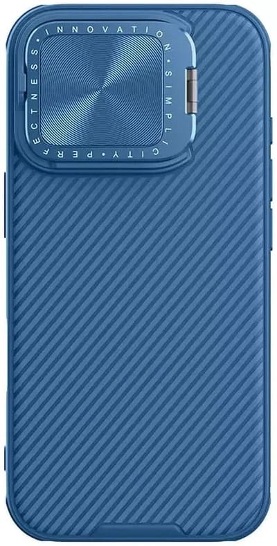 Nillkin CamShield Prop Magnetic - Hoesje Geschikt voor Apple iPhone 16 Pro - Compatibel met MagSafe - Back Cover met Camera Bescherming / Standaard - Blauw