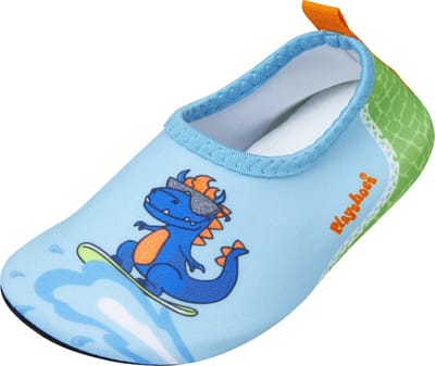 Playshoes - Uv-waterschoenen voor jongens - Dino - Lichtblauw/Groen - maat 24-25EU