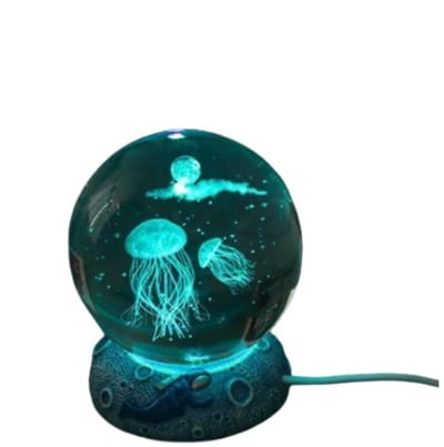 8Cm 3D Kristallen Bol Kerst Cadeau Decoratie Decoratie 2025 Ballen Naar Huis Sneeuw Glazen Bol Decoraties
