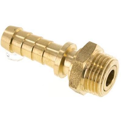 13 mm & R1/2'' Messing Slangpilaar Buitendraad FKM Afdichting Draaibaar