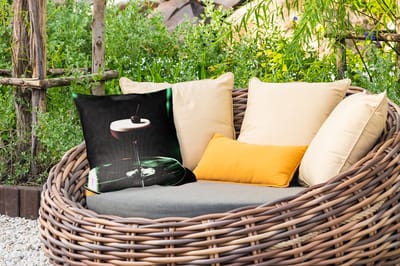 Tuinkussen - Kers - Cocktail - Rood - Marmer - 40x40 cm - Weerbestendig