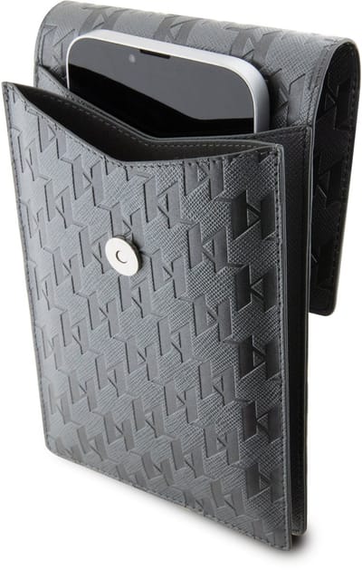 Karl Lagerfeld Saffiano - Handtas - Monogram Ikonik - Saffiano - Zilver
