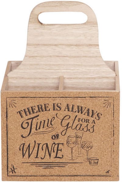 Wine Bottle Holder 18,5x18,5xh27cm Wood