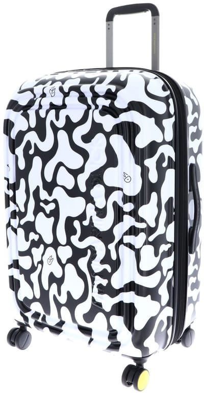 MANDARINA DUCK trolley Logoduck + Printed Exp.Trolley Moire zwart wit 69cm