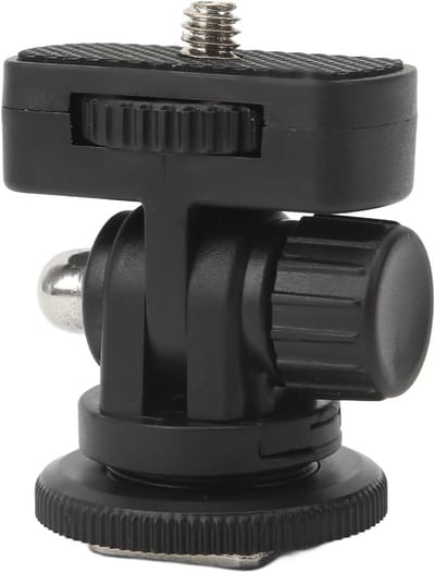 Verstelbare Mini Ball Head voor DSLR Camera's en Statief met Koude Schoen Interface en 180 Graden Hoek