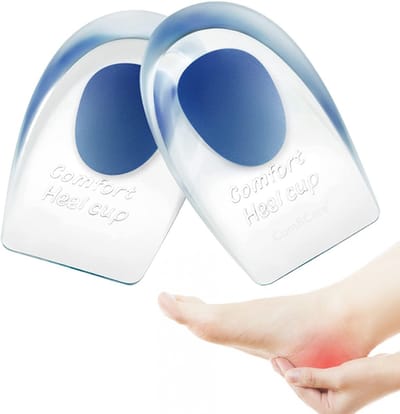 ComfiCare® Hielspoor Zooltjes M – Siliconen Hielbeschermers & Hielkussentjes voor schoenen – Hakverhoger tegen Hielpijn en Achillespeesklachten – Inlegzolen voor dames & heren