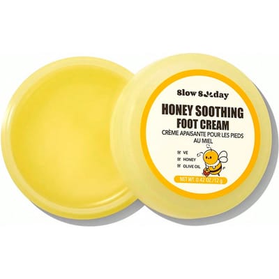 Slow Sunday Honey Soothing Foot Cream, voetverzorging, hydraterende en voedende voetcrème, geschikt voor droge en gebarsten voeten en hielen, maakt voeten glad en zacht, geschikt voor zomer en herfst, Y2K, ideaal voor feestjes en terug naar school