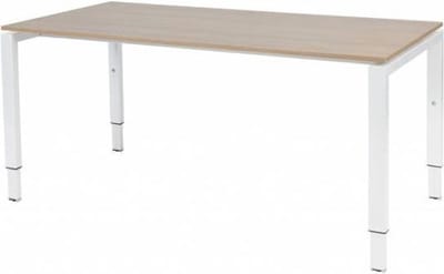Verstelbaar Bureau - Domino 160x80 Havana Kersen - wit frame
