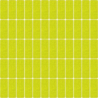 60 Stuks Zelfklevende Reflecterende Tape voor Fietsen, Rugzakken en Kleding - Waterdichte Fluorescerende Stickers (3x8cm, Geelgroen)