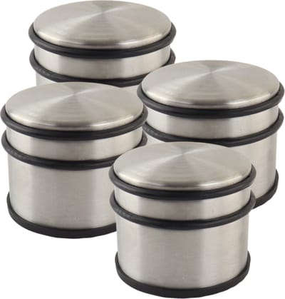 NORDIX Premium Deurstopper - Deurstoppers voor Binnen - Deurstop - Deurbuffer - Set van 4 Stuks - 9x7.5cm - RVS - ACERO