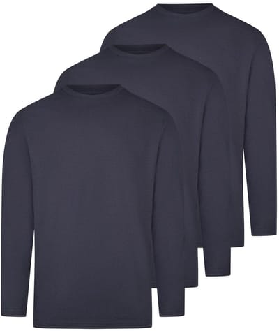 RAGMAN Heren longsleeve 3 pack Basic