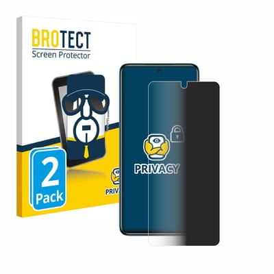 BROTECT - privacy screenprotector voor Xiaomi Poco X3 NFC - Folie Beschermfolie Blauwlichtfilter 2 Stuks