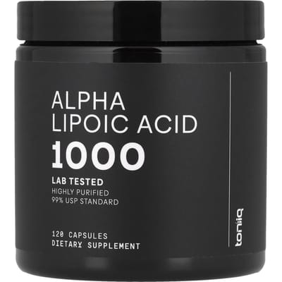 Toniiq, Alfa-liponzuur 1000, 120 Capsules (500 mg per capsule)