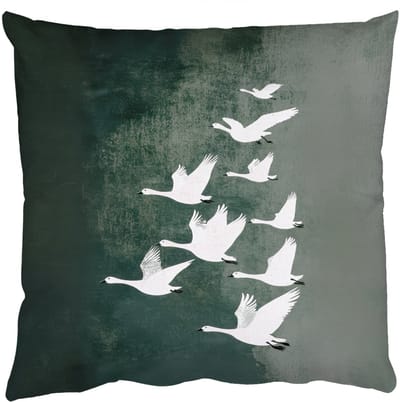 Sierkussens - Kussentjes Woonkamer - 50x50 cm - Vogel - Japandi - Groen