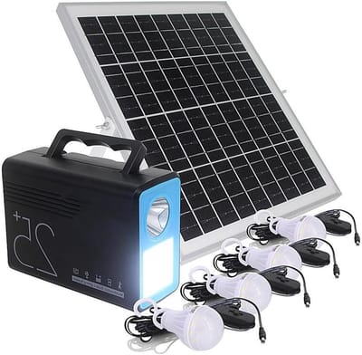 Draagbare Zonnegenerator - Krachtcentrale - Buiten Leven - 100W Vermogen - 40W Zonnepaneel - Zwart