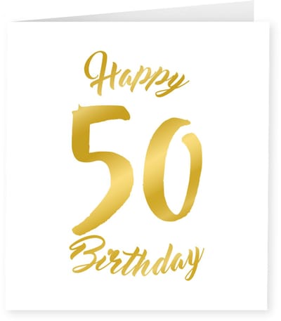 Gold white cards - 50 years