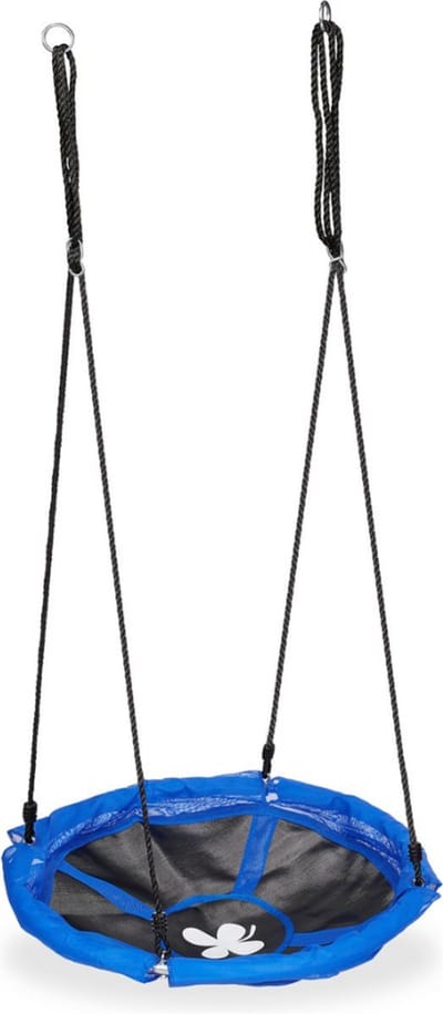 nestschommel - Ø 90 cm - verstelbaar - tot 100 kg - outdoor - zwart-blauw