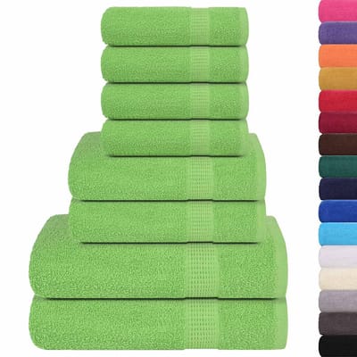 vidaXL - 8-delige - Handdoekenset - FROGN - 360 - g/m² - appelgroen