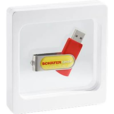 Transparante verpakking (voor USB-stick) FRAME, wit
