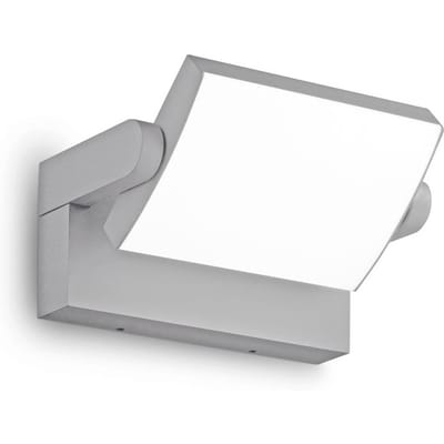 Ideal Lux LED buiten wandlamp Swipe, grijs, IP54, 3.000 K