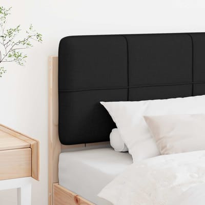vidaXL - Gestoffeerd - hoofdbord - Bruin - en - Zwart - 100 - cm - Massief - grenenhout