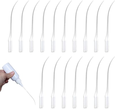 Set van 200 Micro Tips voor Precisie Lijm, Transparante Plastic Applicators voor DIY Projecten, Hobby's en Laboratoriumgebruik